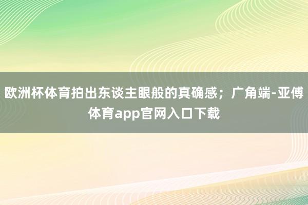 欧洲杯体育拍出东谈主眼般的真确感；广角端-亚傅体育app官网入口下载