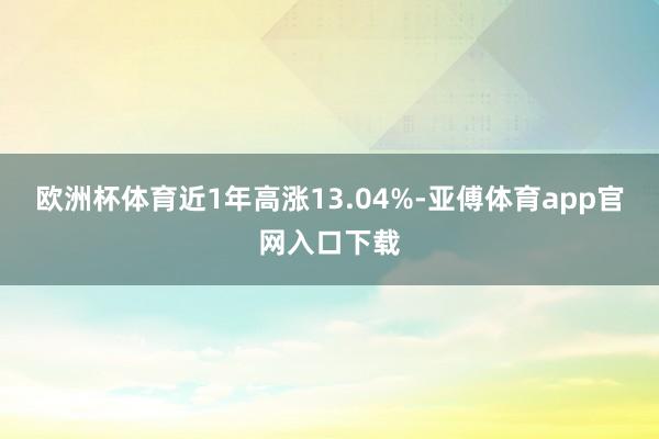 欧洲杯体育近1年高涨13.04%-亚傅体育app官网入口下载