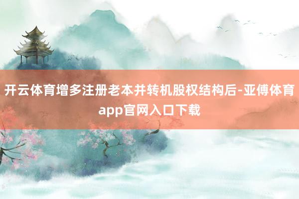 开云体育增多注册老本并转机股权结构后-亚傅体育app官网入口下载