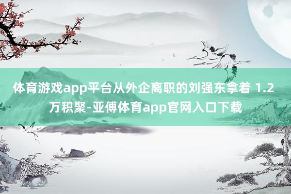 体育游戏app平台从外企离职的刘强东拿着 1.2 万积聚-亚傅体育app官网入口下载