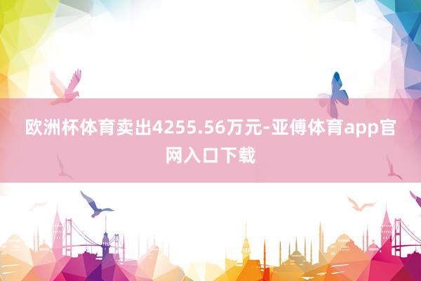 欧洲杯体育卖出4255.56万元-亚傅体育app官网入口下载